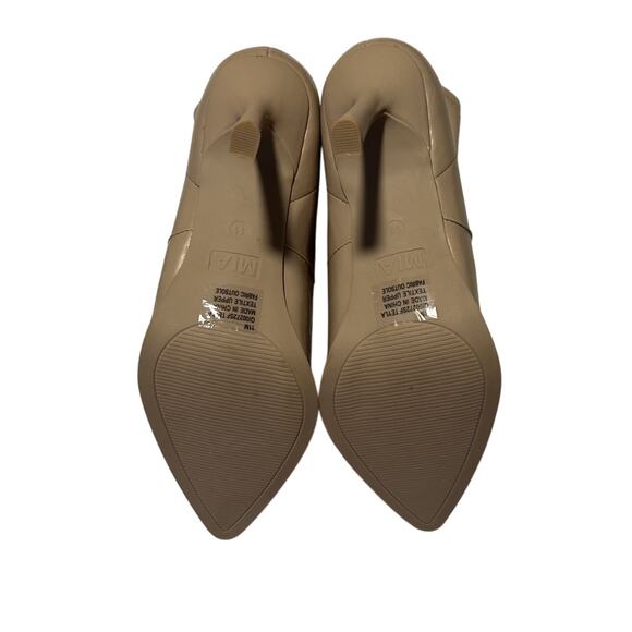 NWI Mia Stiletto Pointed Toe Nude/Tan Pull on Teyla Ankle Boot-11M - Picture 8 of 10